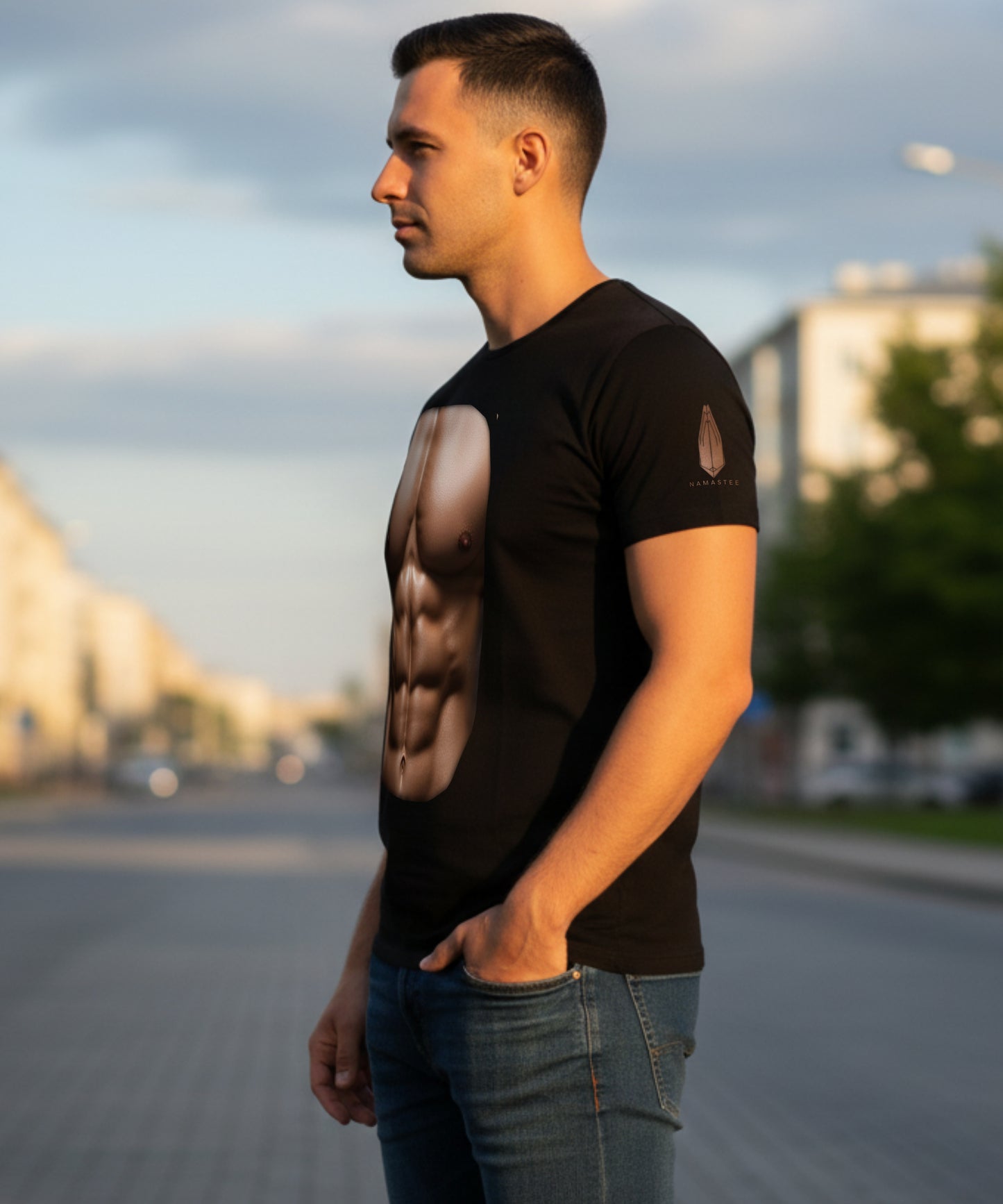 Six Pack Abs Funny Unisex Classic Crew T-Shirt